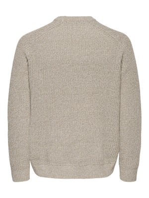 ONLY&SONS ONSJOIN RLX LS RAGLAN KNIT Silver Lining/EGRET | Freewear ONSJOIN RLX LS RAGLAN KNIT - www.freewear.nl - Freewear