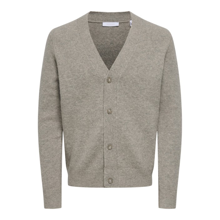 ONLY&SONS ONSRAY REG LS CARDIGAN KNIT FRML Walnut | Freewear ONSRAY REG LS CARDIGAN KNIT FRML - www.freewear.nl - Freewear