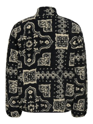 ONLY&SONS ONSJAMES LIFE OVZ LS FLEECE AOP SWE: Jet Black/PATTERN | Freewear ONSJAMES LIFE OVZ LS FLEECE AOP SWE: - www.freewear.nl - Freewear