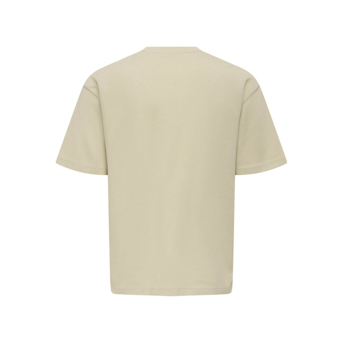 ONLY&SONS ONSCASPIAN TEXT AIRFLEX LOOSE SS TE: Silver Lining/LIFE WORKS | Freewear ONSCASPIAN TEXT AIRFLEX LOOSE SS TE: - www.freewear.nl - Freewear