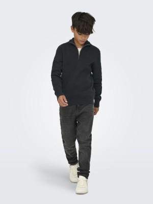 ONLY&SONS OSJPHIL REG 12 STRUC HALF ZIP KNT Dark Navy | Freewear OSJPHIL REG 12 STRUC HALF ZIP KNT - www.freewear.nl - Freewear