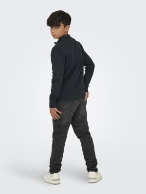 ONLY&SONS OSJPHIL REG 12 STRUC HALF ZIP KNT Dark Navy | Freewear OSJPHIL REG 12 STRUC HALF ZIP KNT - www.freewear.nl - Freewear