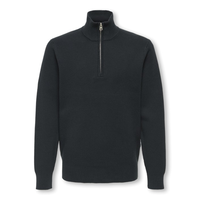 ONLY&SONS OSJPHIL REG 12 STRUC HALF ZIP KNT Dark Navy | Freewear OSJPHIL REG 12 STRUC HALF ZIP KNT - www.freewear.nl - Freewear