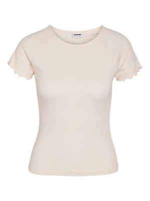 Noisy May NMJUDY S/S RAGLAN TOP JRS FWD Pearled Ivory | Freewear