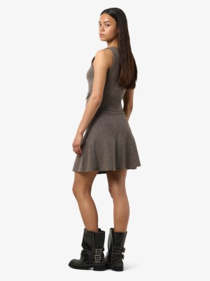 Noisy May NMSLOAN NW SHORT KNIT SKIRT Morel/MELANGE | Freewear NMSLOAN NW SHORT KNIT SKIRT - www.freewear.nl - Freewear