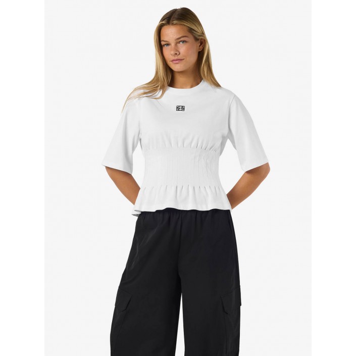 Noisy May NMKIERAN 2/4 FITTED LOGO T-SHIRT FW: Bright White/NM LOGO | Freewear NMKIERAN 2/4 FITTED LOGO T-SHIRT FW: - www.freewear.nl - Freewear