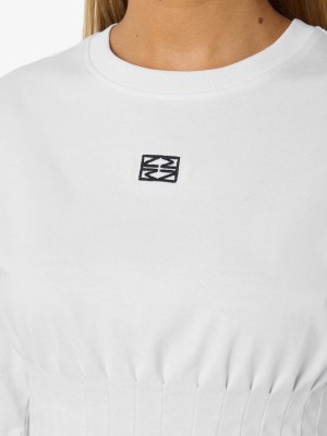 Noisy May NMKIERAN 2/4 FITTED LOGO T-SHIRT FW: Bright White/NM LOGO | Freewear NMKIERAN 2/4 FITTED LOGO T-SHIRT FW: - www.freewear.nl - Freewear