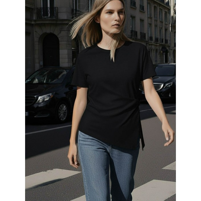 Bestseller Netherlan HDMADISON DRAPED SS TEE Black | Freewear HDMADISON DRAPED SS TEE - www.freewear.nl - Freewear