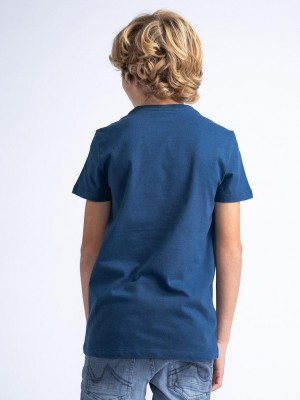 Petrol Industries Boys T-Shirt SS Round Neck Petrol Blue | Freewear Boys T-Shirt SS Round Neck - www.freewear.nl - Freewear