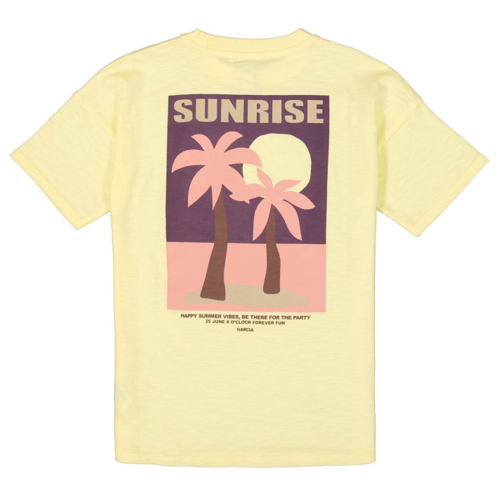 Garcia C52606_girls T-shirt ss 8892-soft lemon | Freewear C52606_girls T-shirt ss - www.freewear.nl - Freewear