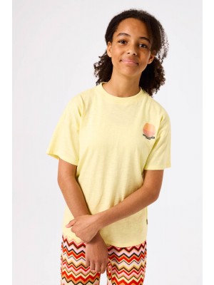 Garcia C52606_girls T-shirt ss 8892-soft lemon | Freewear C52606_girls T-shirt ss - www.freewear.nl - Freewear