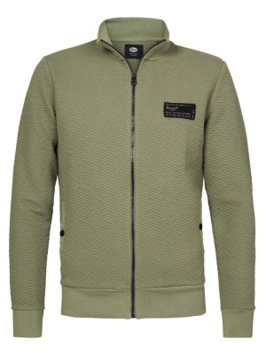 Petrol Industries Men Sweater Collar Zip Sage Green | Freewear