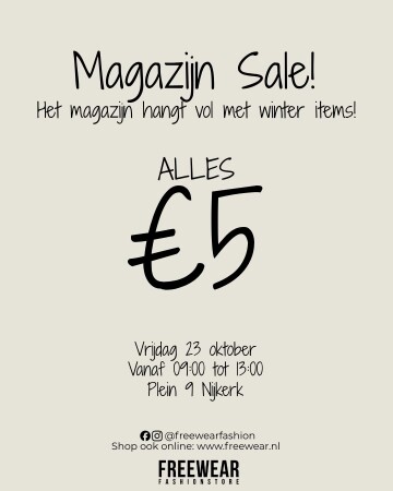 MAGAZIJN SALE! 🩷
Aanstaande vrijdag is het weer zo ver: shop...
