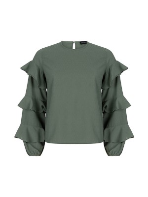 Lofty Manner Top Kehlani sage green | Freewear Top Kehlani - www.freewear.nl - Freewear