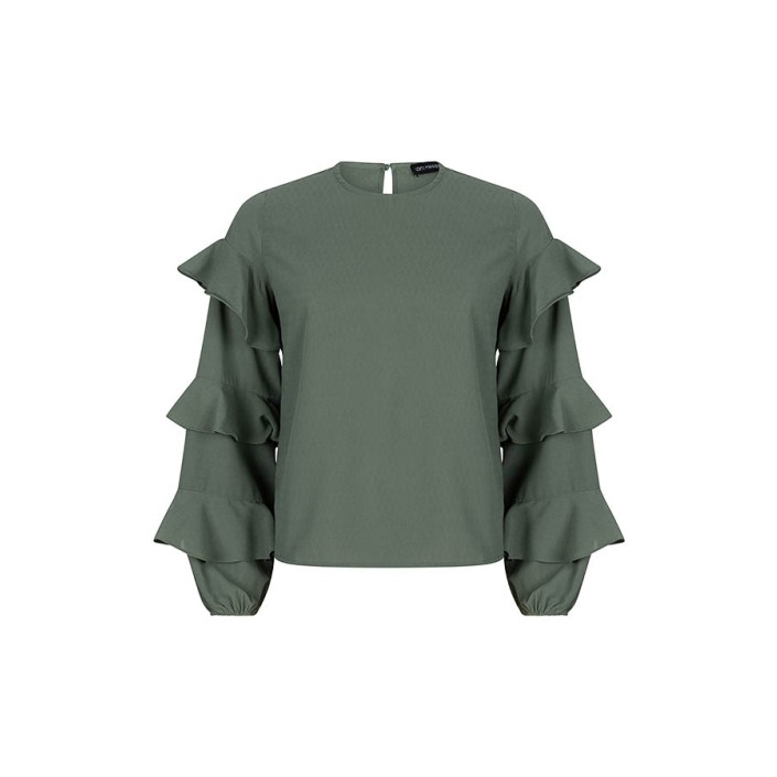 Lofty Manner Top Kehlani sage green | Freewear Top Kehlani - www.freewear.nl - Freewear