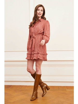 Lofty Manner Dress Emani dark pink | Freewear Dress Emani - www.freewear.nl - Freewear
