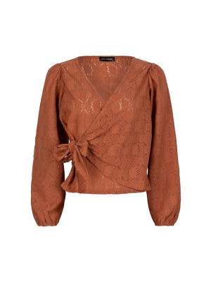 Lofty Manner Top River overslag brique | Freewear Top River overslag - www.freewear.nl - Freewear