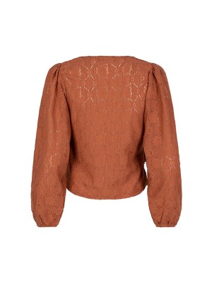 Lofty Manner Top River overslag brique | Freewear Top River overslag - www.freewear.nl - Freewear