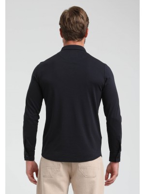 Gabbiano Premium Shirt Navy | Freewear Premium Shirt - www.freewear.nl - Freewear