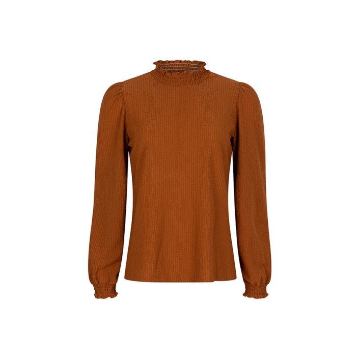 Lofty Manner Top Mylah dark orange | Freewear Top Mylah - www.freewear.nl - Freewear