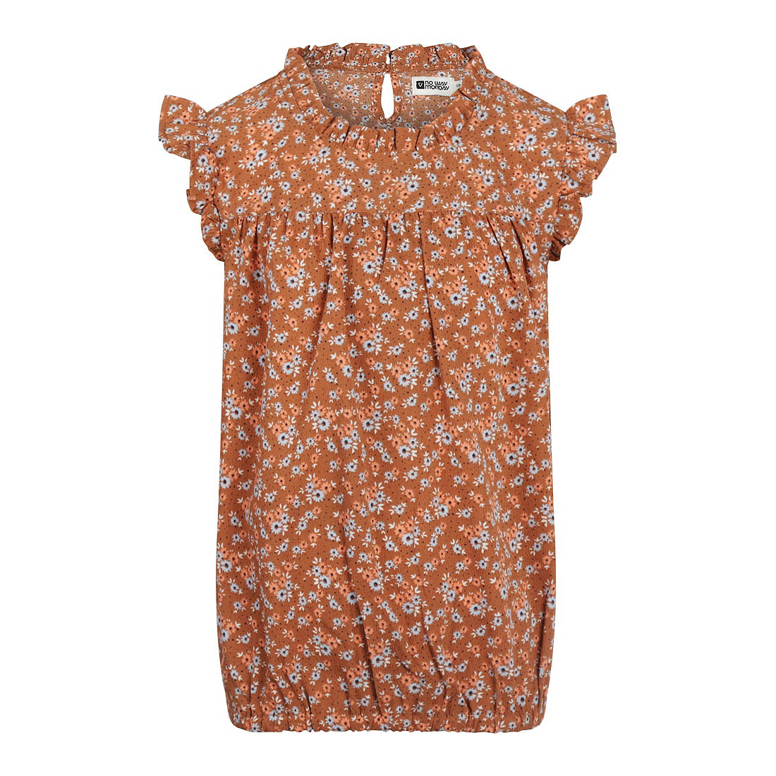 No Way Monday R-girls 2 Meisjes Blouse - Brown - Maat 164