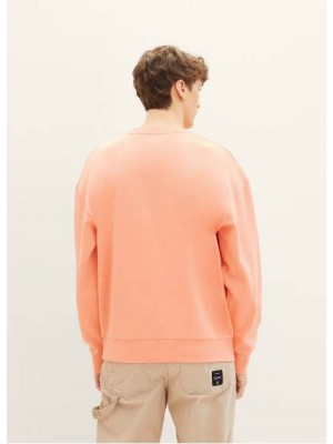 Tom Tailor Relaxed crewneck sweater clear coral | Freewear Relaxed crewneck sweater - www.freewear.nl - Freewear