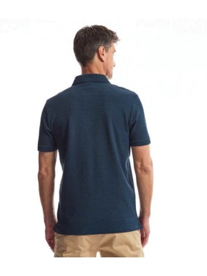 Twinlife Knitted polo jacquard donker blauw | Freewear Knitted polo jacquard - www.freewear.nl - Freewear