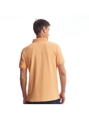 Twinlife Knitted polo jacquard Coral sands | Freewear Knitted polo jacquard - www.freewear.nl - Freewear