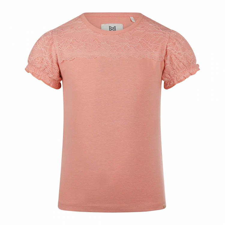 Koko Noko R-girls 4 Meisjes T-shirt - Coral pink - Maat 92