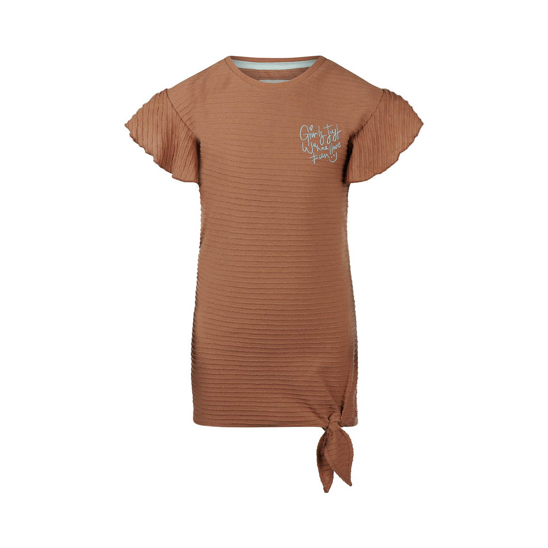 No Way Monday R-girls 4 Meisjes T-shirt - Faded brown - Maat 128