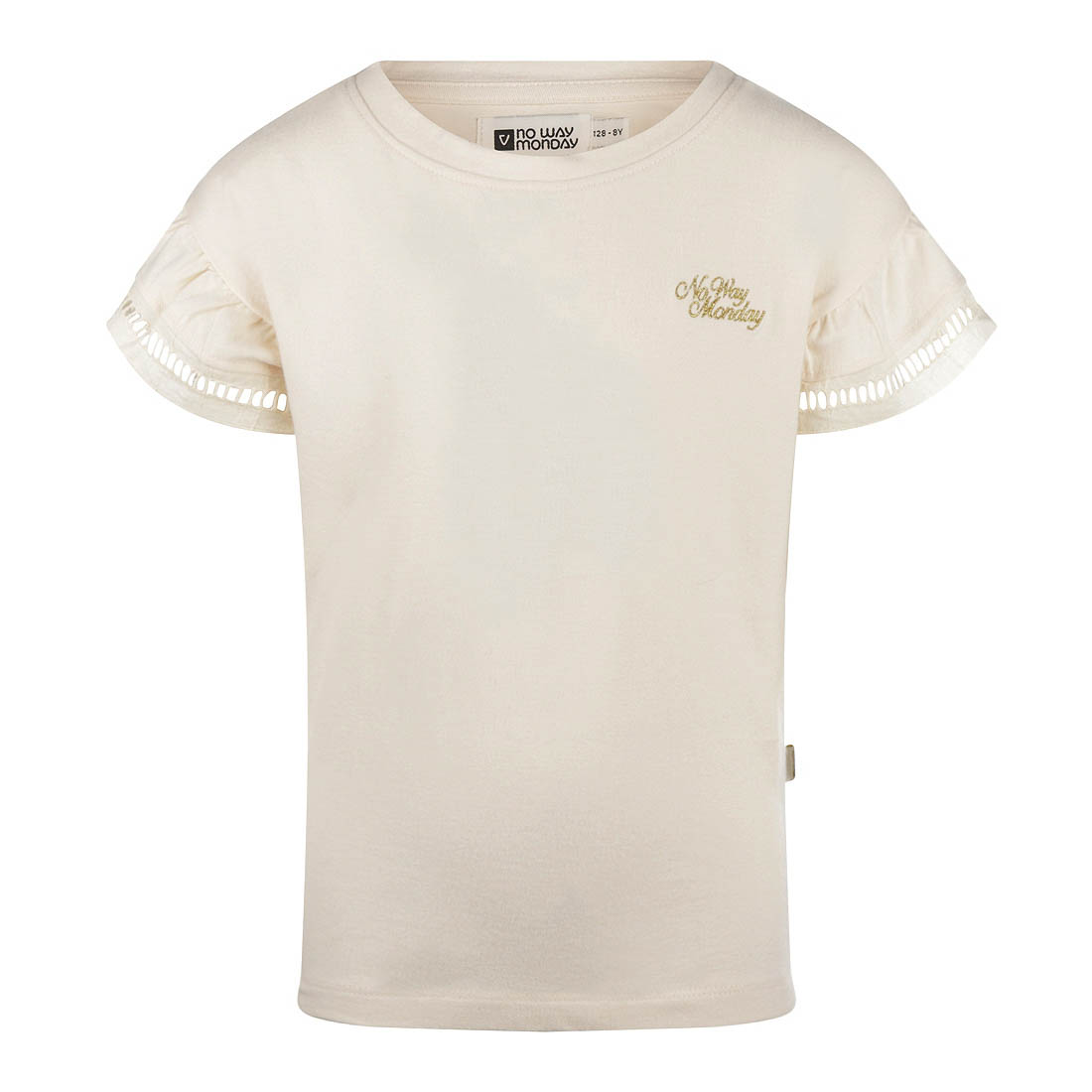 No way Monday - Meisjes Shirt - Offwhite - Maat 164