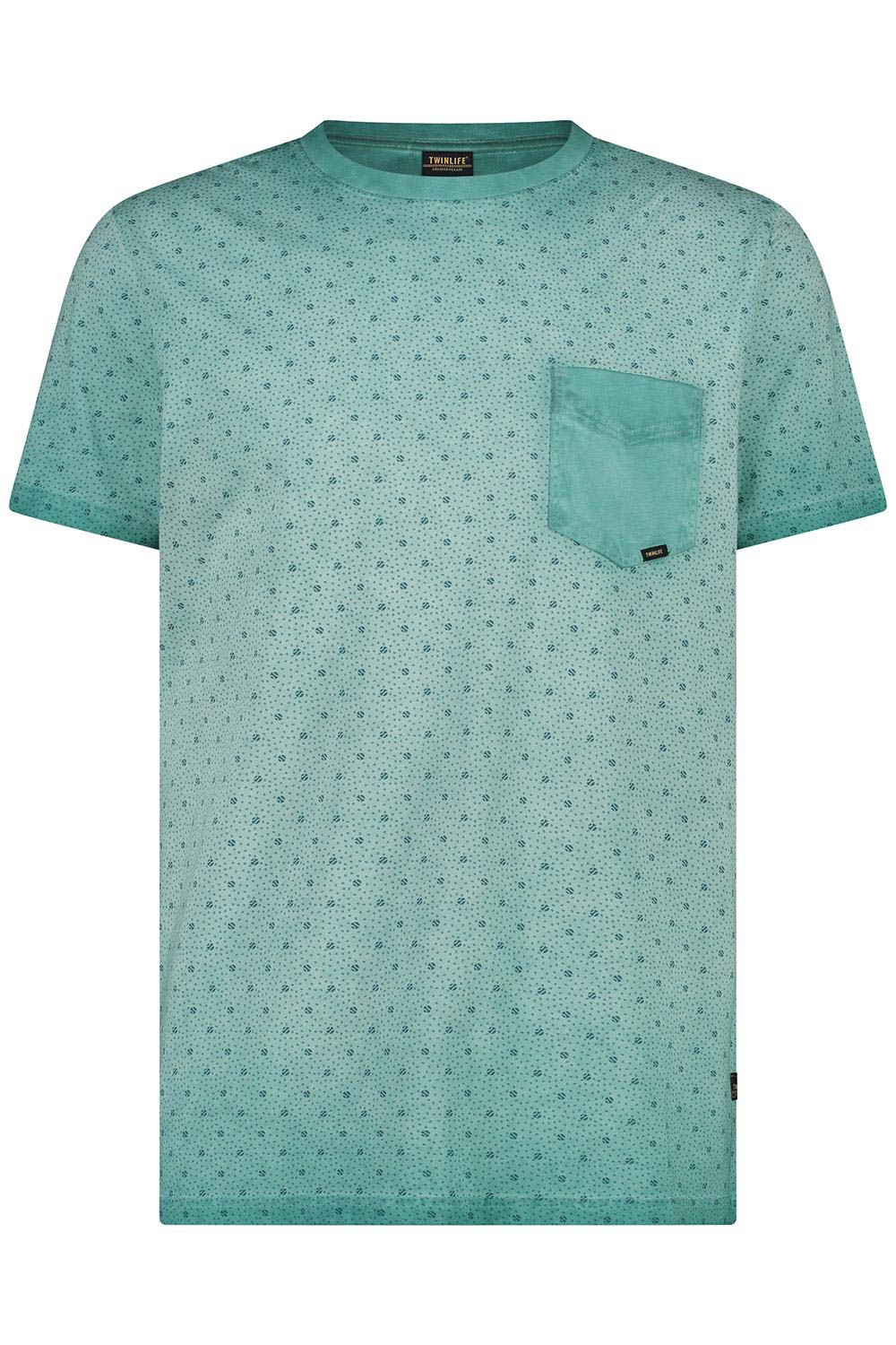 Twinlife Knitted Crew T-shirt Cold Dye