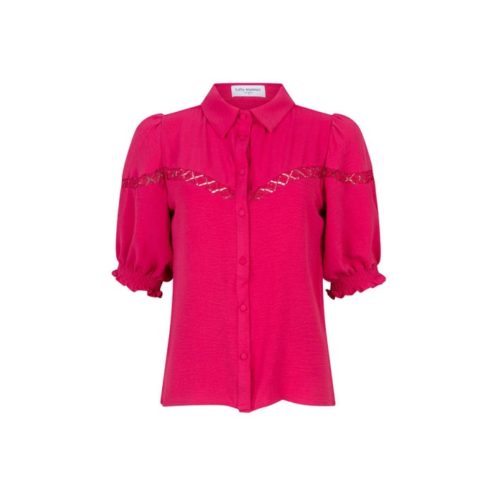 Lofty Manner Blouse Shiloh cherry pink | Freewear Blouse Shiloh - www.freewear.nl - Freewear