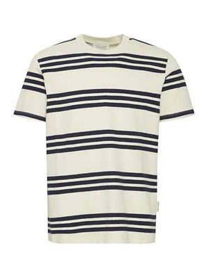 Casual Friday CFThor structured striped shirt white asparagus | Freewear