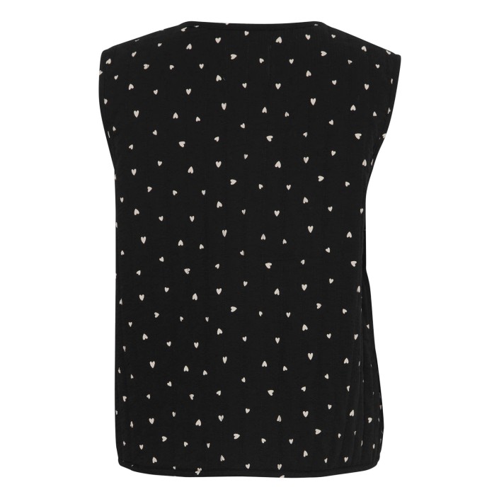 ICHI IHQwissa Waistcoat black heart | Freewear IHQwissa Waistcoat - www.freewear.nl - Freewear