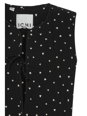 ICHI IHQwissa Waistcoat black heart | Freewear IHQwissa Waistcoat - www.freewear.nl - Freewear
