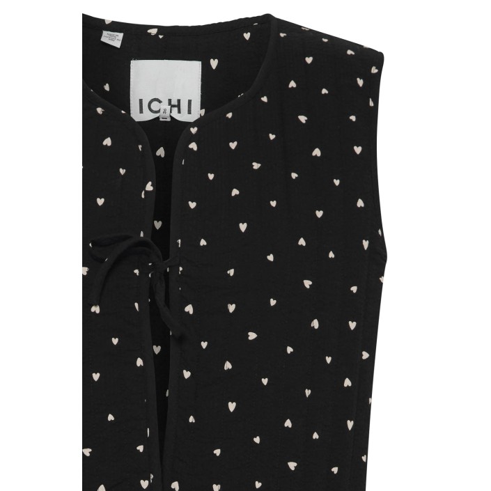 ICHI IHQwissa Waistcoat black heart | Freewear IHQwissa Waistcoat - www.freewear.nl - Freewear