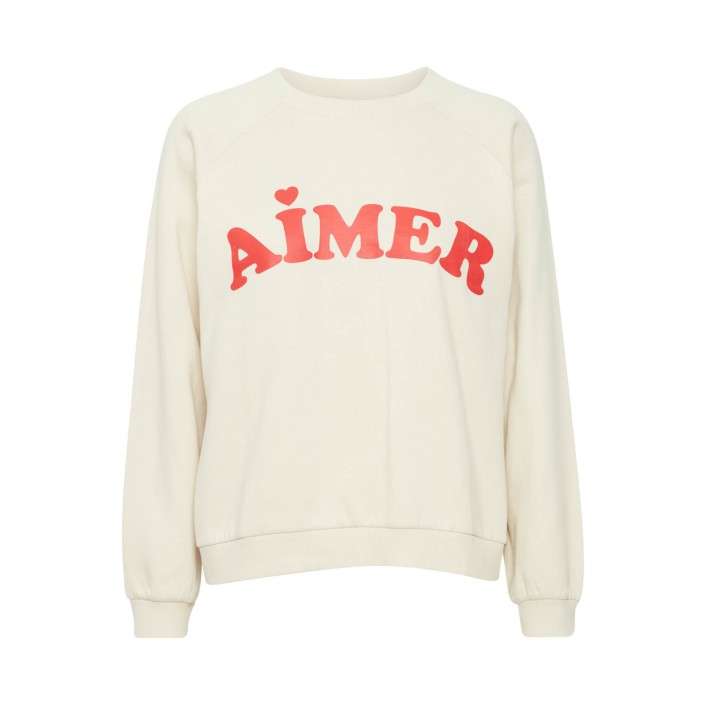 ICHI IHLEla Brushed Sweater 3 almond milk | Freewear IHLEla Brushed Sweater 3 - www.freewear.nl - Freewear