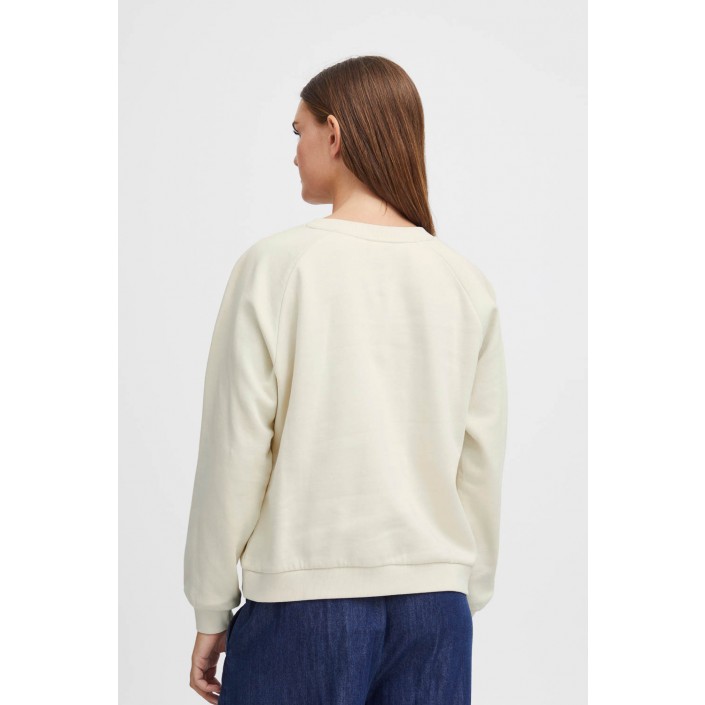 ICHI IHLEla Brushed Sweater 3 almond milk | Freewear IHLEla Brushed Sweater 3 - www.freewear.nl - Freewear