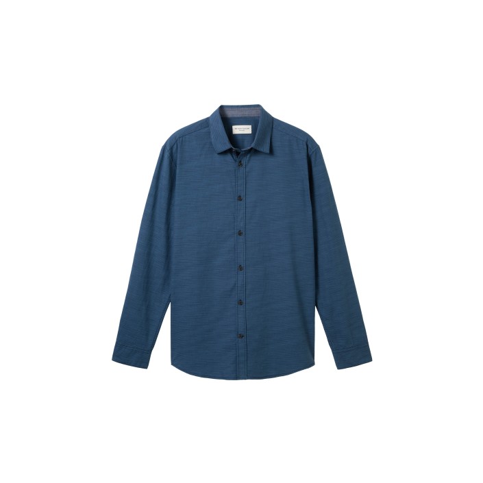 Tom Tailor Structured Shirt navy dark | Freewear Structured Shirt - www.freewear.nl - Freewear