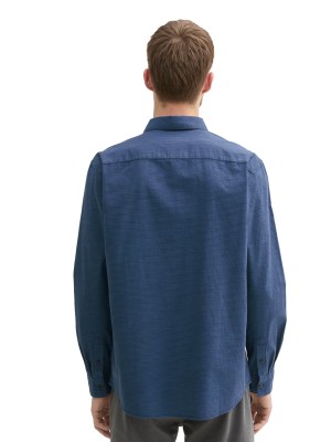 Tom Tailor Structured Shirt navy dark | Freewear Structured Shirt - www.freewear.nl - Freewear