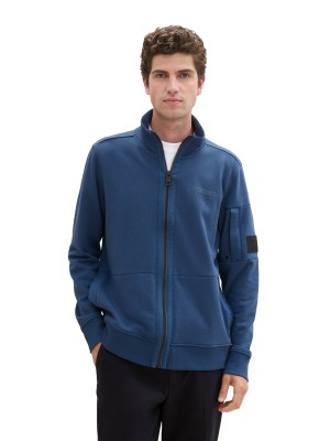 Tom Tailor Stand up Jacket print nighttime blue | Freewear Stand up Jacket print - www.freewear.nl - Freewear