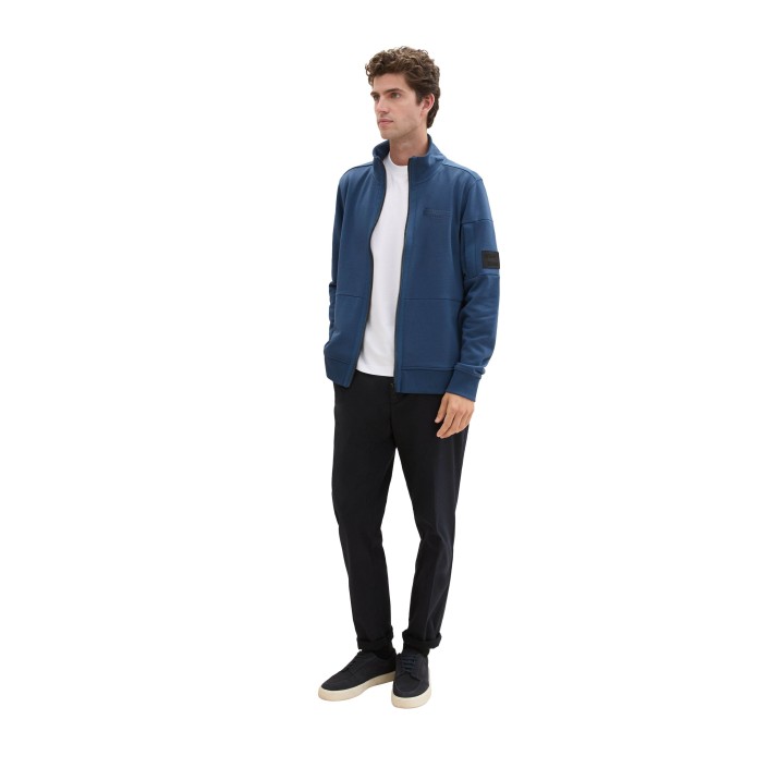 Tom Tailor Stand up Jacket print nighttime blue | Freewear Stand up Jacket print - www.freewear.nl - Freewear