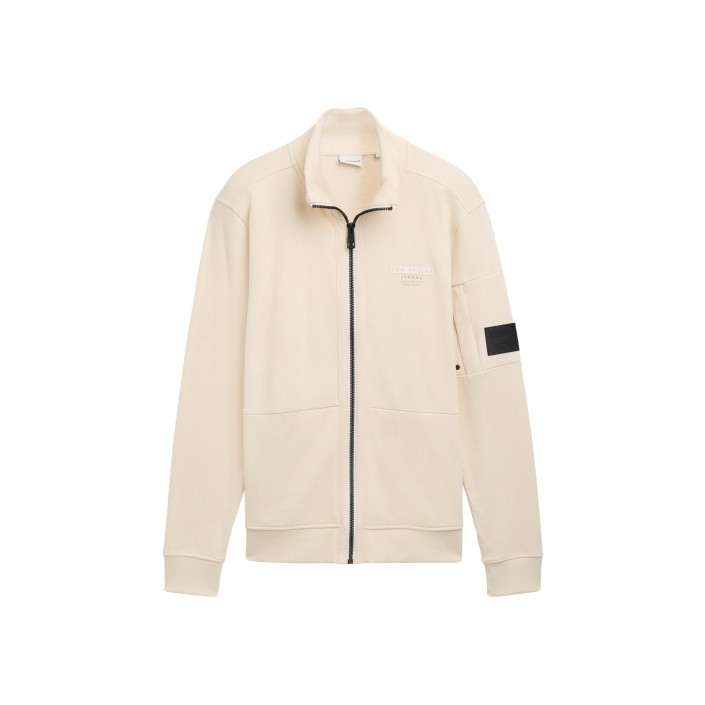 Tom Tailor Stand up Jacket print smooth light sand | Freewear Stand up Jacket print - www.freewear.nl - Freewear