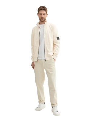 Tom Tailor Stand up Jacket print smooth light sand | Freewear Stand up Jacket print - www.freewear.nl - Freewear