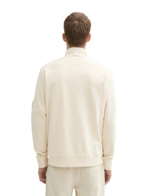 Tom Tailor Stand up Jacket print smooth light sand | Freewear Stand up Jacket print - www.freewear.nl - Freewear