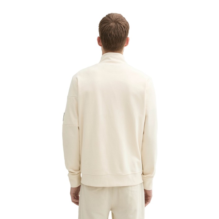 Tom Tailor Stand up Jacket print smooth light sand | Freewear Stand up Jacket print - www.freewear.nl - Freewear
