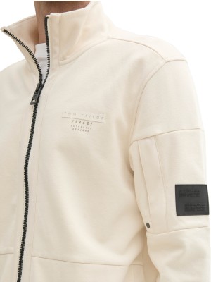 Tom Tailor Stand up Jacket print smooth light sand | Freewear Stand up Jacket print - www.freewear.nl - Freewear