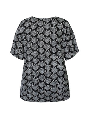 Ze-Ze Blouse Relly l/s print zwart | Freewear Blouse Relly l/s print - www.freewear.nl - Freewear