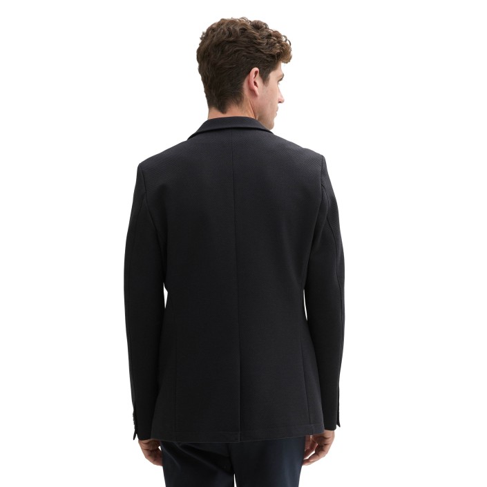 Tom Tailor Structure Blazer sky captain blue | Freewear Structure Blazer - www.freewear.nl - Freewear